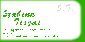 szabina tiszai business card